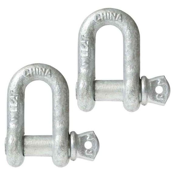 7/8" Galvanized Screw Pin Chain Shackle - 2 Pack