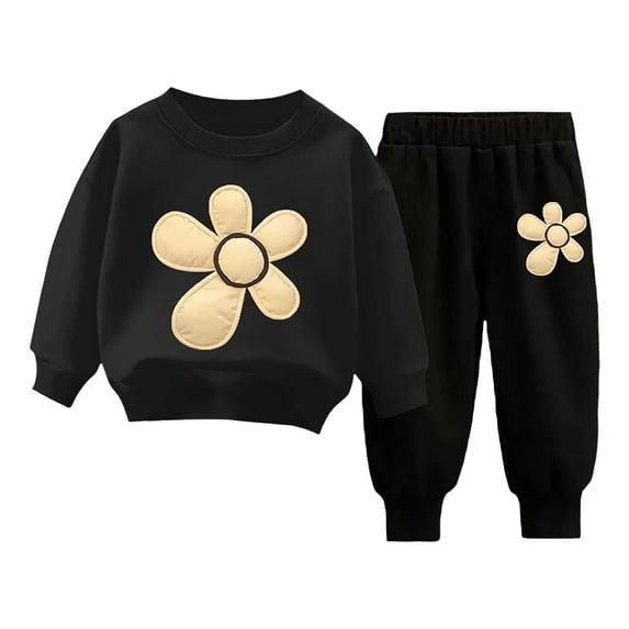 7/8 Girls Clothes Girls Outfits Size 8 Girls 2 Piece Set Crewneck Sweatshirt & Joggers Set, Soft Cotton Blended Premium Activewear