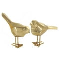 thumbnail image 1 of 7", 8"H Gold Polystone Dimensional Faceted Bird Sculpture, by CosmoLiving by Cosmopolitan (2 Count), 1 of 13