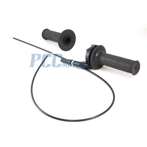 7/8" HANDLEBAR GRIPS + TWIST THROTTLE CABLE SET SDG SSR 110 125 KLX CRF70 PIT BIKE GR01_PLUS