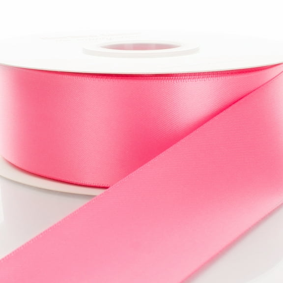 7/8" Hot Pink Double Face Satin Ribbon 50 yard Reel