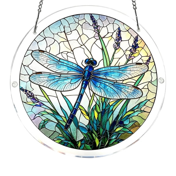 7.8 Inch 83 Pieces Acrylic Puzzles Suncatcher Dragonfly Pattern Sun Catcher Puzzles Hanging Decoration For Window Garden Home Decor Birthday Gift(Dragonfly-20Cm)#6173