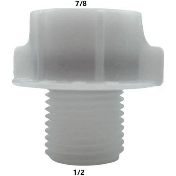 7/8 Inch Female Pipe Adapter to 1/2 Male, Has Built in Screen for Straining, for Water & Air Pipe by NuFlush
