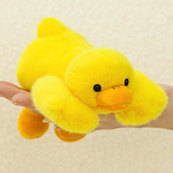7.8 Inch Fluffy Duck Weighted Plush Play Toy