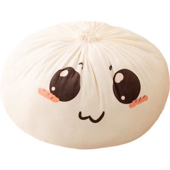 7.8 Inch Giant Dumpling Shaped - Steamed Bun Pillow Plush Toy Cute Dumpling Pillow Soft Stuffed Cushion for Home Decor Couch Bed Sofa