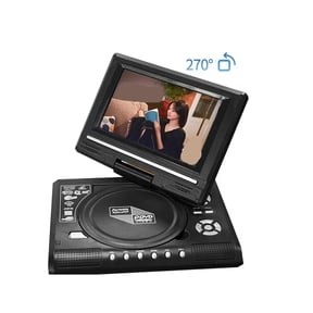 7.8 Inch Mini DVD CD EVD Disc Player - Portable Digital Smart TV Player with Remote Control