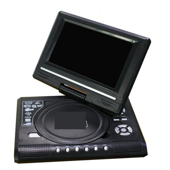 7.8 Inch TV Home Car DVD Player Portable HD VCD CD MP3 HD DVD Player USB RCA Portable Cable Game 16:9 Rotate LCD ,Louder Volume & Simple Controls