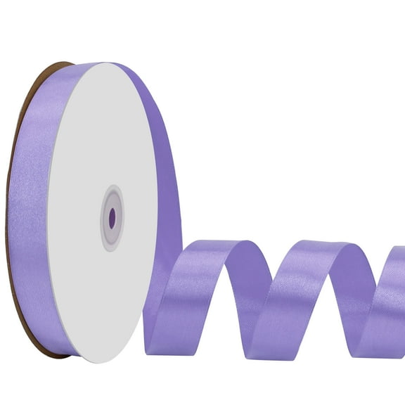 THEGLY 7/8 Inch x 100 Yard Light Purple Satin Ribbon Perfect for Gift Wrapping, Weddings,Christmas, Floral Arrangements, Hair Styling, Invitation Decor & More