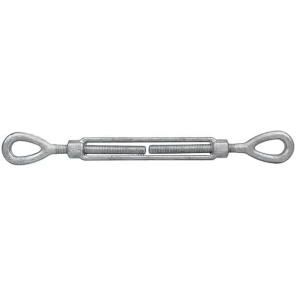 7/8 Inch x 12 Inch Eye and Eye Galvanized Turnbuckle, Working Load Limit 7,200 Pounds, Uses: Tower, Suspension, Mining, Rigging, Tensioning$$Tools & Hardware Other