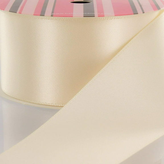 7/8" Ivory Double Face Satin Ribbon 5 yard Reel