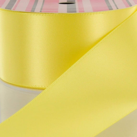 7/8" Lemon Double Face Satin Ribbon 5 yard Reel
