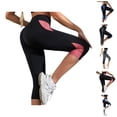 thumbnail image 1 of 7/8 Length Yoga Pants High Waisted Workout Leggings Stretchy Athletic Tights Comfortable Compression Fitness Pants for Gym and Running, 1 of 4