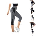 thumbnail image 1 of 7/8 Length Yoga Pants High Waisted Workout Leggings Stretchy Athletic Tights Comfortable Compression Fitness Pants for Gym and Running, 1 of 5