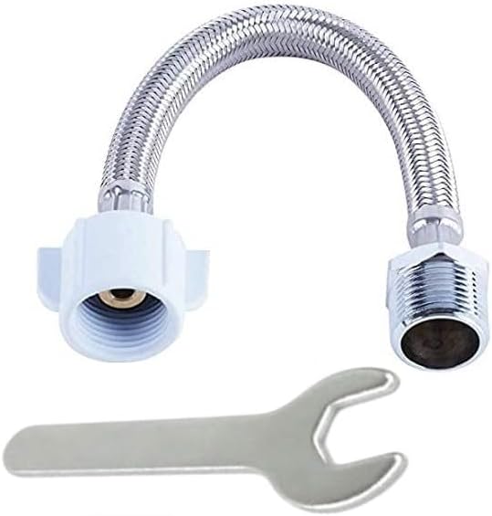 7/8 Male 7/8 Female Hose Extension Toilet Seat Flexible Metal with Hard