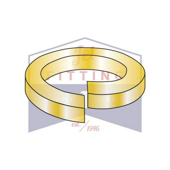 7/8" Medium Split Lock Washers | Steel | Zinc Yellow (Quantity: 1000)