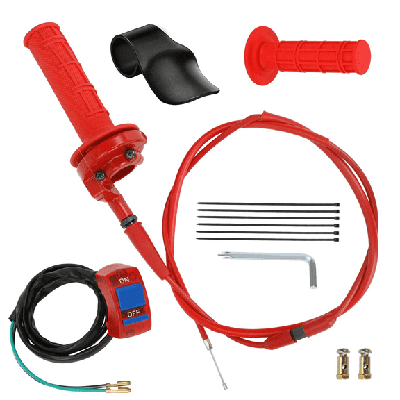 7/8" Mini Bike Throttle Assembly Kit 50'' Throttle Cable Compatible with Coleman CT200U CT200U-EX BT200X Baja Warrior Massimo Motovox Predator 212cc 196cc 6.5hp SSR Apollo Dirt Bike Parts
