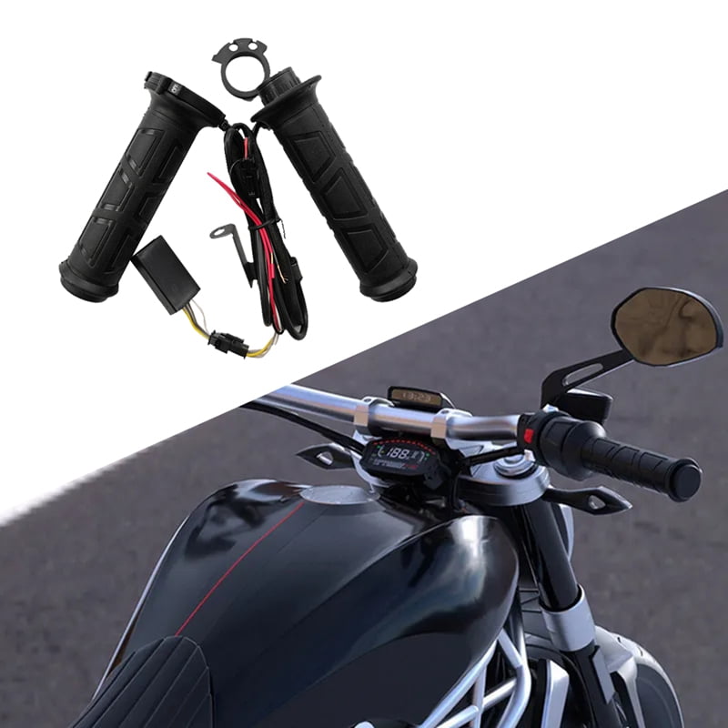 7/8 Motorcycle Heated Handlebar Electric Hot Grips 12V Handle Warmer