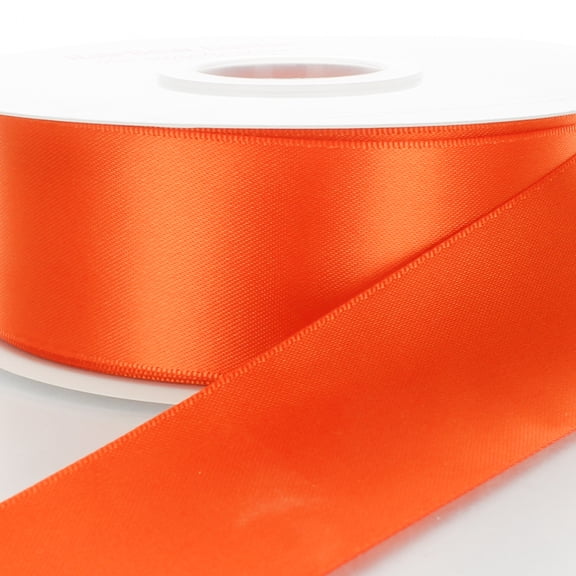 7/8" Double Faced Satin Ribbon 750 Orange 5 Yard