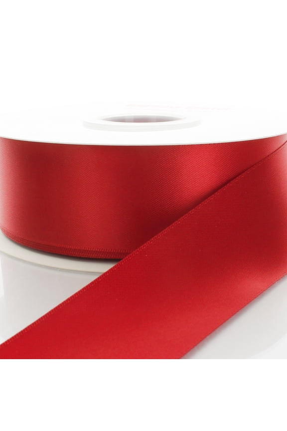 7/8" Double Faced Satin Ribbon 250 Red 100 Yard