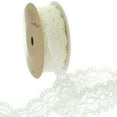 thumbnail image 1 of 7/8" Ribbon Hole Lace Trim Ivory 5 Yard, 1 of 2