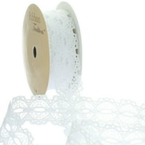 7/8" Ribbon Hole Lace Trim White 5 yards