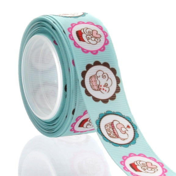 7/8" Scrapbook Cupcakes Grosgrain Ribbon 5 Yard