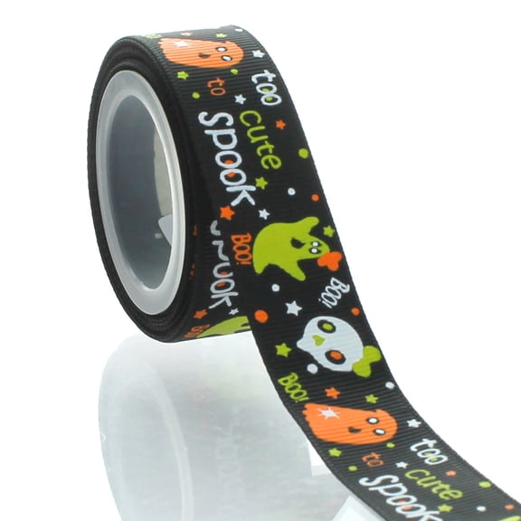 7/8" Too Cute to Spook Grosgrain Ribbon 5 Yard