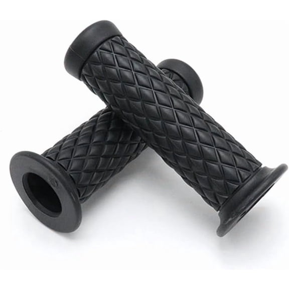 7/8" Universal Motorcycle Grips for Dirt Pit Bike, Rubber Anti-Slip Handlebar Grips One Pair 22mm Black