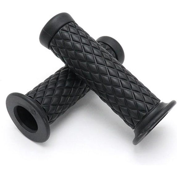 7/8" Universal Motorcycle Grips for Dirt Pit Bike, Rubber Anti-Slip Handlebar Grips One Pair 22mm Black
