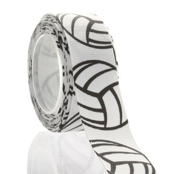 7/8" Volleyball Grosgrain Ribbon 5 Yard