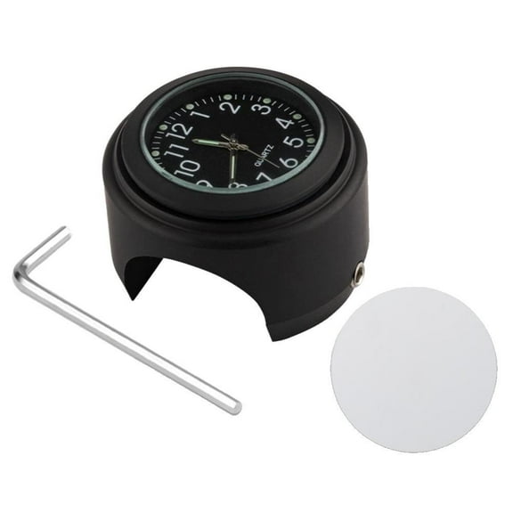 7/8" Waterproof Chrome Motorcycle Bike Handlebar Mount Quartz Clock Watch Aluminum Accessori Luminous Clock
