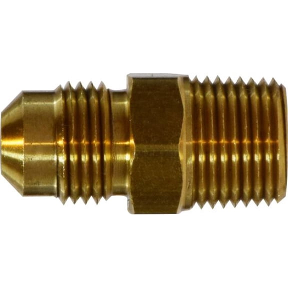 7/8 X 3/4 Male Flare X MIP Adapter, SAE 45 Deg Flare, Brass Fittings