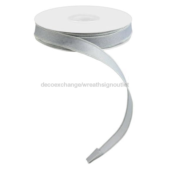 7/8"X25Yd Value Faux Burlap Grey RC500510