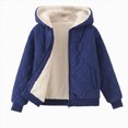 thumbnail image 1 of 7-8 Years Big Boys Quilted Hooded Jacket Fleece Lined Zip Up Lightweight Padded Coat, 1 of 6