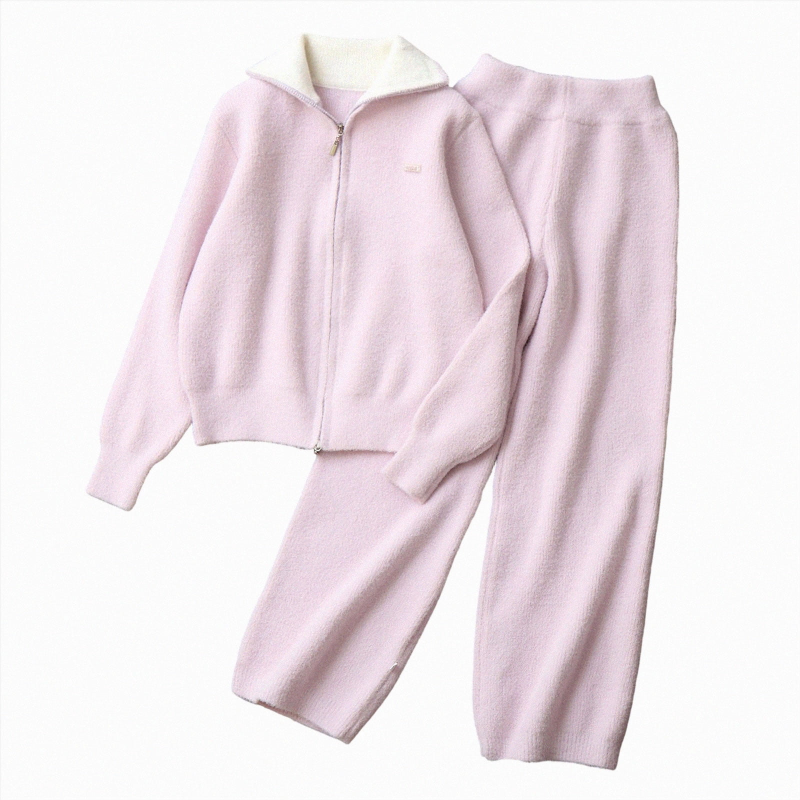 7-8 Years Big Girls 2 Piece Knit Outfit Set Solid Color Half Zip ...