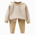 thumbnail image 1 of 7-8 Years Child Baby Boy Girl Fall Winter Outfit Long Sleeve Sweatshirt Pullover Tops Jogger Pants 2Pcs Clothes Set School Set, 1 of 5