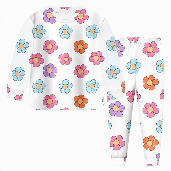 7-8 Years Child Baby Girl Clothes Outfit Sweatshirt Pink Pants Set Toddler Outfits Baby Girl Fall Winter Pajama Set Outfits Sweatshirt + Joggers Pants Set