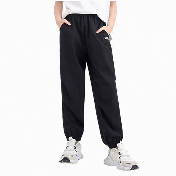7-8 Years Child Boys Workwear Relaxed Pant Pockets School Pants Sweatpants Boys Sweatpants Running Pants Black Pants