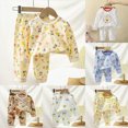 thumbnail image 1 of 7-8 Years Child Girls 2 Piece Outfits Kids Long Sleeve Sweater Drawstring Wide Leg Long Pants Sweatsuits Sets 1-14T for 0 6 12 18 24 M 1t 2t 3t 4t 5t Pajamas & Dailywear, 1 of 5