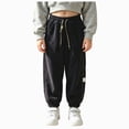 thumbnail image 1 of 7-8 Years Child Girls Cargo Pants Wide Leg High Waisted Pants Casual Baggy Pants with Pockets, 1 of 9