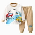 thumbnail image 1 of 7-8 Years Toddler Baby Boy 2Pcs Outfits Letters Print Pullover Tops + Drawstring Pants Set Fall Winter Clothes Boy Clothes Gift Set, 1 of 4