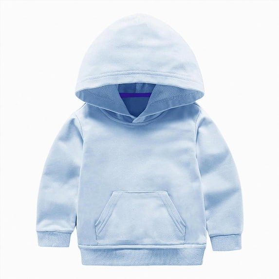 7-8 Years Toddler Boys Solid Color Pullover Hoodie,Basic Cotton Sweatshirt with Kangaroo Pocket,Casual Kids Wear