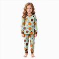 thumbnail image 1 of 7-8 Years Tween Halloween Outfit Long Sleeve Pumpkin Sweatshirt And Pants Set Halloween Pajama Pants Halloween Pajamas Kids, 1 of 9