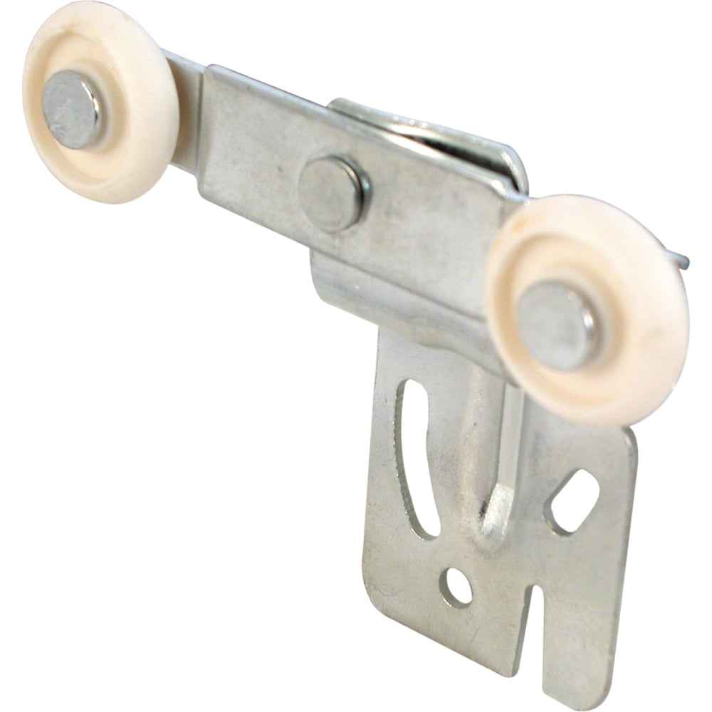Silver Steel Closet Door Hanger with Nylon Wheels
