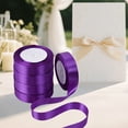 thumbnail image 1 of 7/8 inch 25Yard/roll,Total 5 roll 125 yards Satin Ribbon for Gift Wrapping, Wedding, Crafts, Christmas,Easter, Floral, Hair, Invitation Decorations and More Purple, 1 of 8