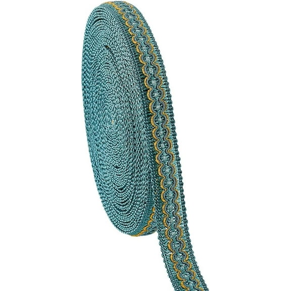 7/8 inch Braid Tirm Sewing 12 Yards Fabric Gimp Braid Trim Ribbon Blue Polyester Basic Fringe Trims