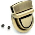 thumbnail image 1 of 7/8 inch Press Lock Purse Lock Tuck Lock Quality Purse Bag Clasp Hardware 2 Pack YB340 (Brushed Brass), 1 of 8