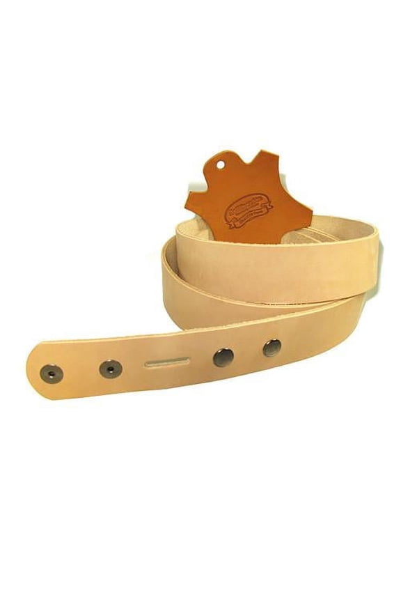 7/8 oz Genuine Vegtan Cowhide Belt Blank with Snaps - 1.5"
