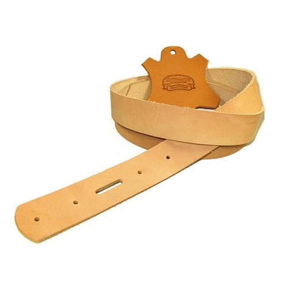 7/8 oz Genuine Vegtan Cowhide Leather Belt Blank with Snap Holes Vegetable Tanned Leather - 1-1/4"