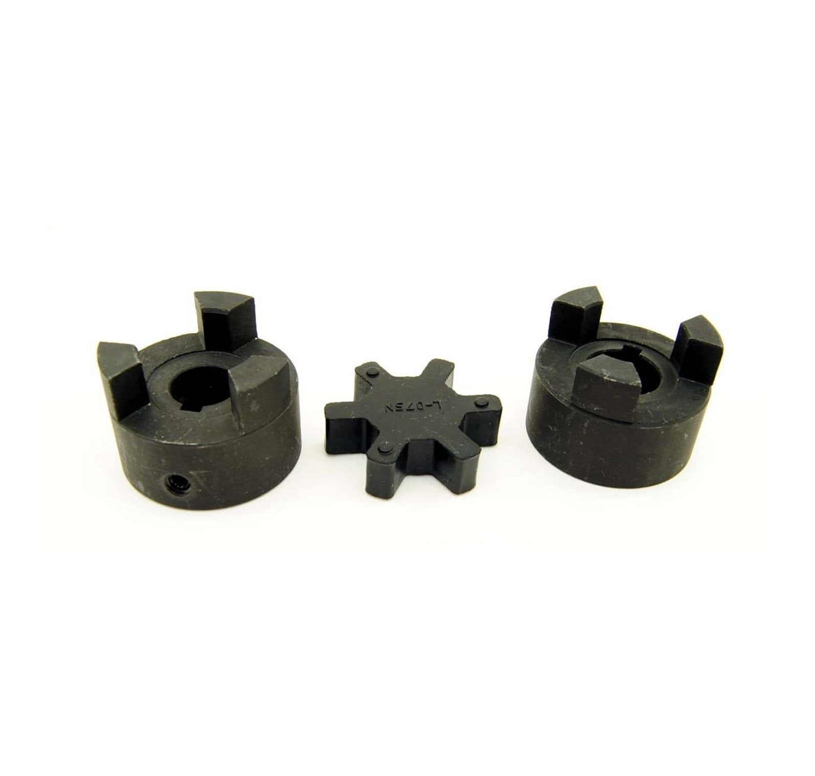 Set Giunti Set Di 3 Giunti Flessibili A Mascella L075 In Acciaio, Con Ragno In Gomma Buna-N, Per Trasmissioni E Collegamenti Meccanici Giunti A L Con Ragno Gomma - Foto 9